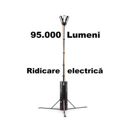 Turn de lumina telescopic iluminare temporara 670W - 95.000 lumeni RIDICARE ELECTRICA